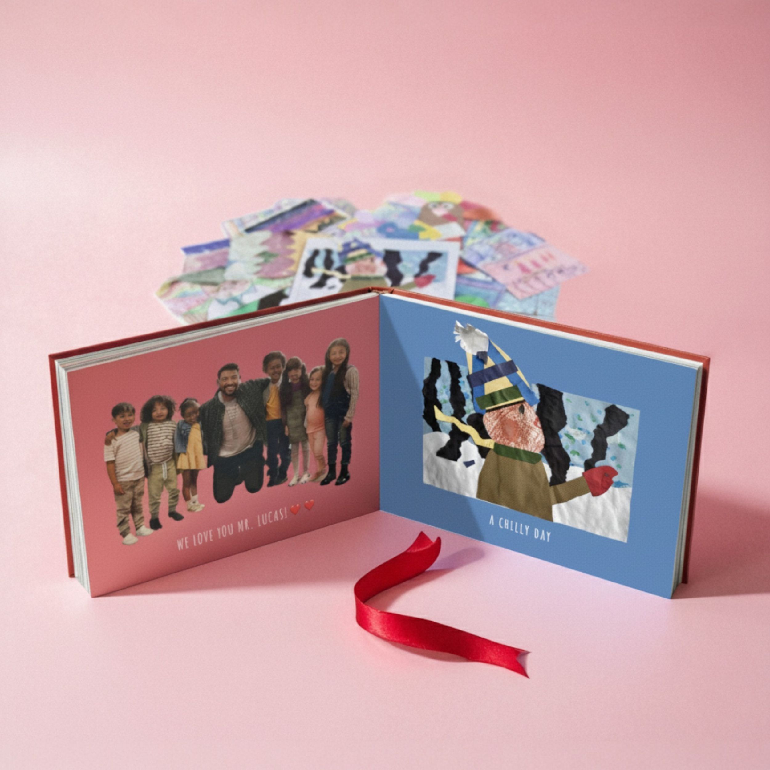 Scribble Art book showcasing kids artwork