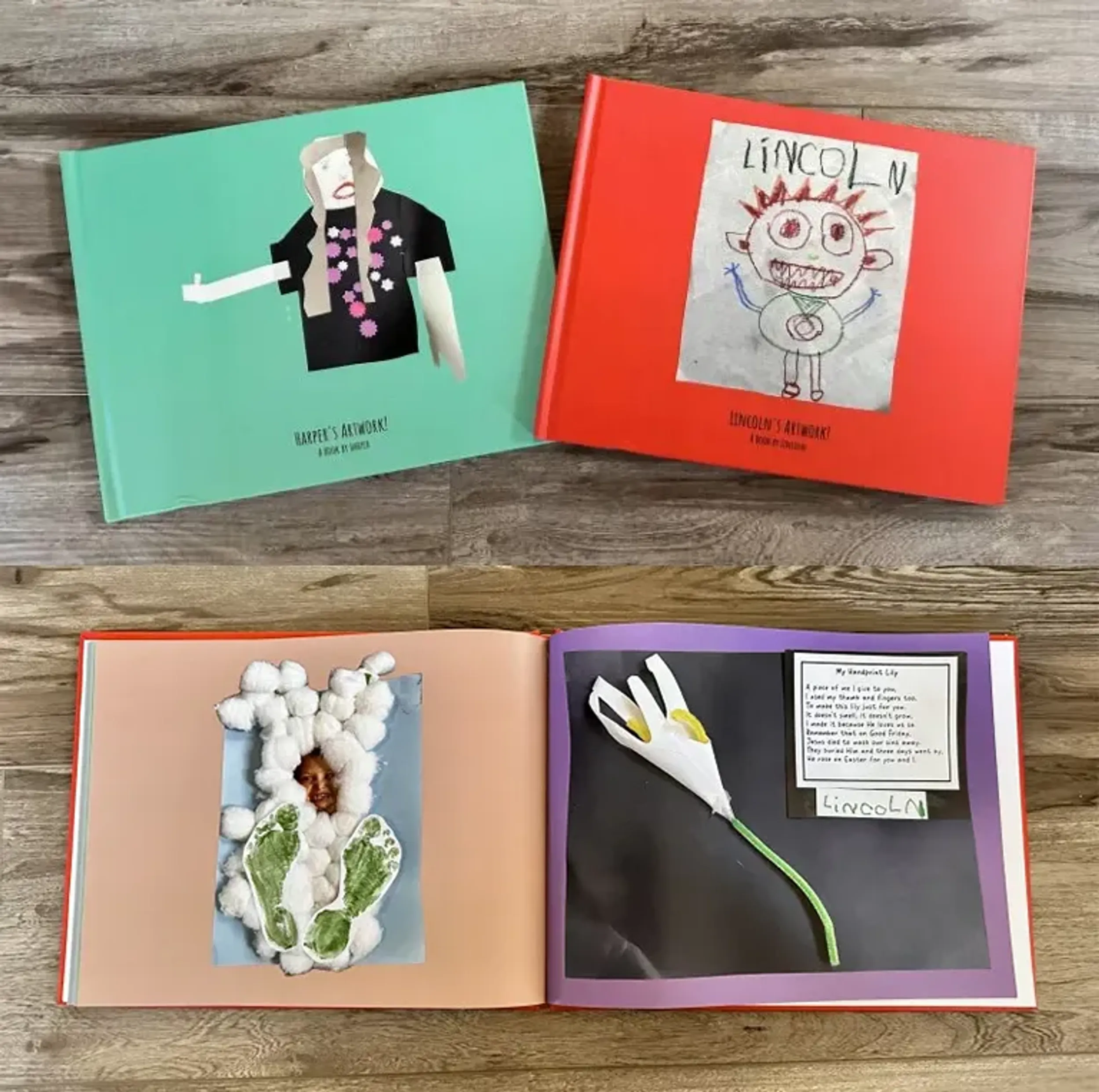 As a mom, these books are incredibly fun and bring back so many wonderful memories of our kids creating artwork over the years... It was a trip down memory lane to compile these books, and now I can get rid of the clutter without feeling guilty! 