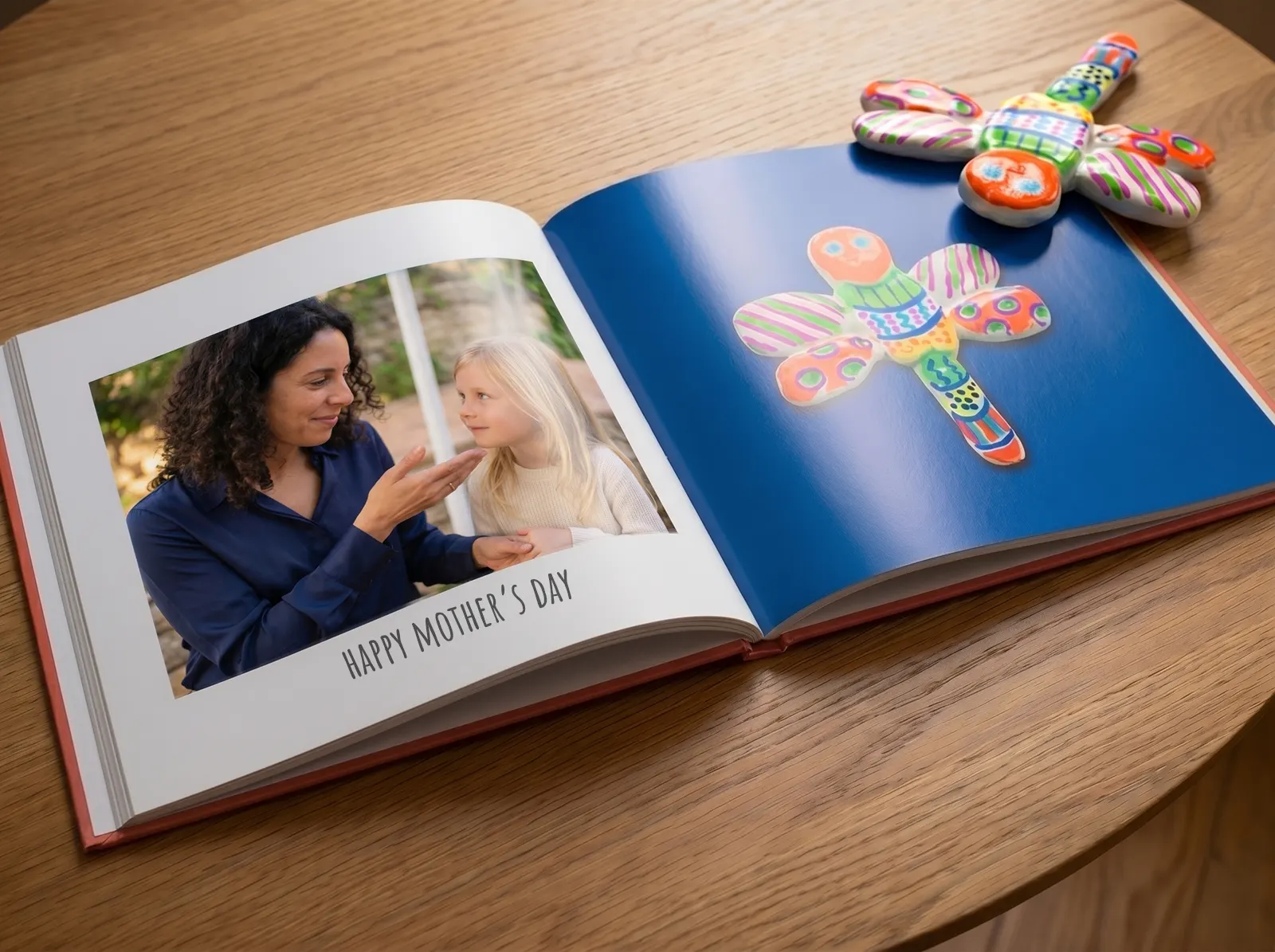 Their artwork, your family photos, and this moment in time, all captured in one Mother’s Day gift.