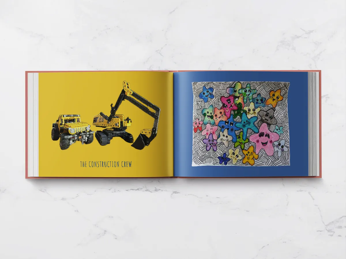 Scribble does the work to magically capture their 2D and 3D creations and transform them into pages in your book